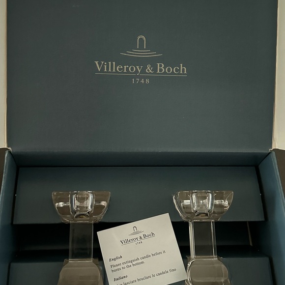 Villeroy & Boch Siena Crystal Candle Holders - Picture 2 of 2